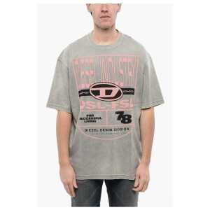Diesel RED TAG Cotton Crew-neck T-WASH-N1 T-shirt with Embossed Log