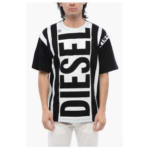 Diesel RED TAG Two-Tone T-NABEL-M5 Crew-neck T-Shirt with Contrasti