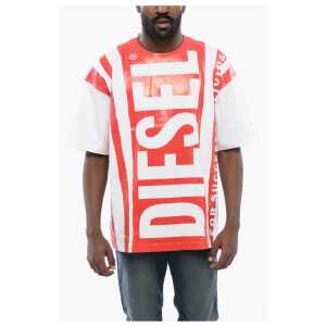 Diesel Crew-neck T-NABEL-M5 T-shirt with Maxi Frontal Logo