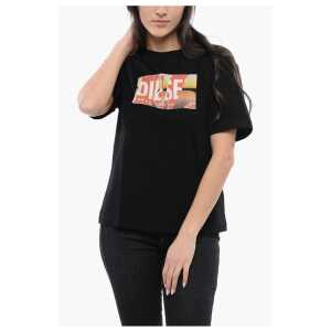 Diesel RED TAG Cotton Crew-neck T-DANNY-POFF T-shirt with Frontal P