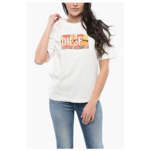 Diesel RED TAG Cotton Crew-neck T-DANNY-POFF T-shirt with Frontal P