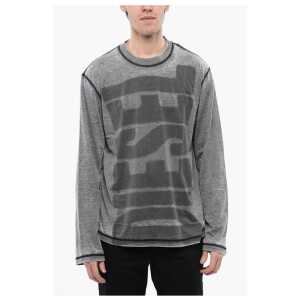 Diesel RED TAG Burn-Out Wash Long Sleeved T-CRANE-LS-L1 Crew-neck T