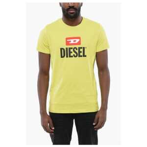 Diesel Solid Color T-DIEGO NEW Crewneck T-Shirt with Maxi Frontal L
