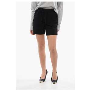 Woolrich Brushed Cotton Shorts with Embroidered Logo