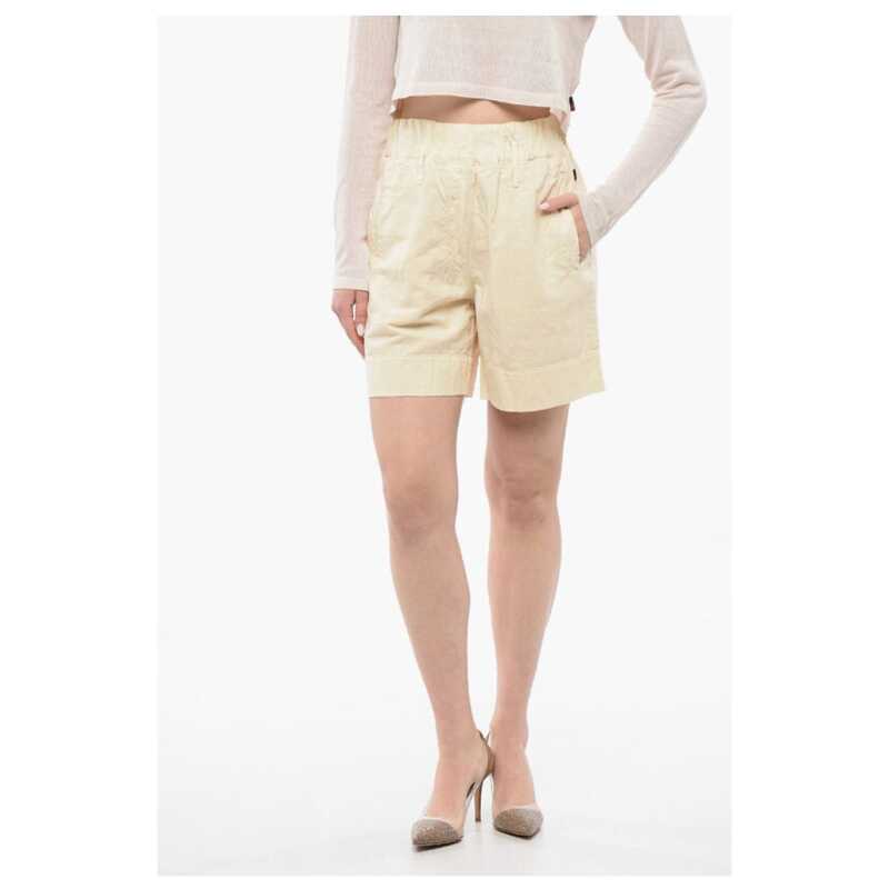 Woolrich Linen Blend Shorts with Elastic Waistband, theFeinheit