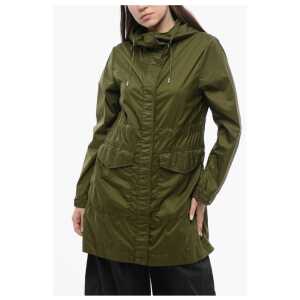 Woolrich Solid Color CHANNEL Windbreaker Jacket With Hood