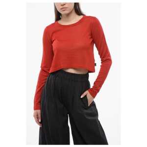 Woolrich Crew Neck Viscose Blend Crop Sweater