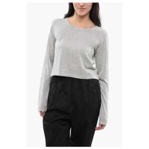 Woolrich Crew Neck Viscose Blend Crop Sweater