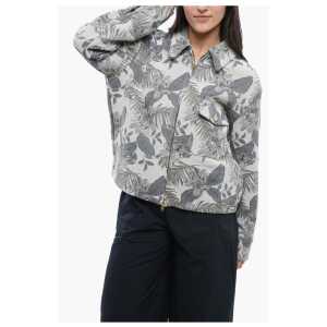 Woolrich Jacquard Floral Pattern TIMBER Overshirt