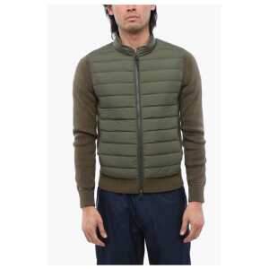 Woolrich Padded Bomber With Knitted Sleeves