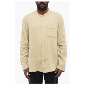 Woolrich Korean Neckline Linen Shirt