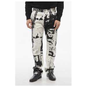 Alexander McQueen 5-Pocketed SKULL Printed Denim Pants