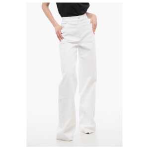 Alexander McQueen Wide-leg Denims with Metal Logo