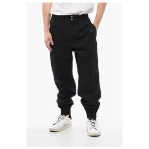 Alexander McQueen Wool Cuffed Pants with Elastic Waistband