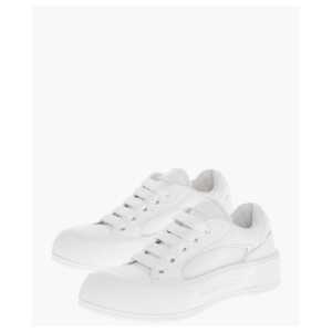 Alexander McQueen Leather Low-top Sneakers with Canvas Inserts