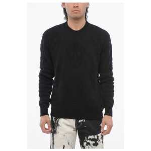 Alexander McQueen Crew Neck SKULL Jacquard Cotton Sweater