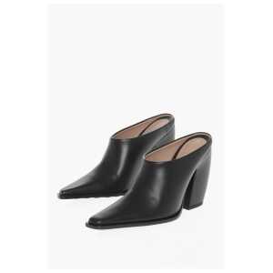 Bottega Veneta Leather TEX Mules with Covered Heel 10cm