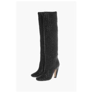 Bottega Veneta Woven Leather CANALAZZO Under the Knee Boots 10cm