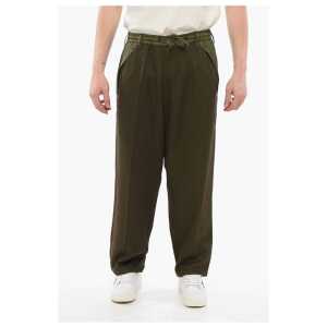 Armani EMPORIO Viscose Straight Fit Pants with Nylon Inserts