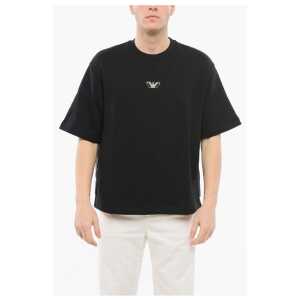 Armani EMPORIO Short-sleeved Crew Neck Sweatshirt with Rubberized L