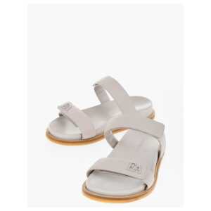 Armani Strap Closure Leather Sandals