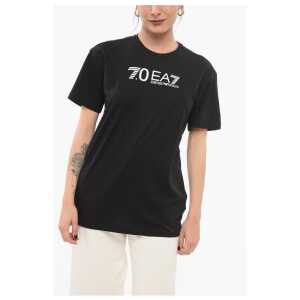 Armani EA7 Crew Neck Cotton T-Shirt with Print