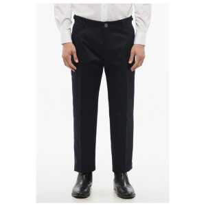 Versace Cotton Chinos Pants with Side Martingales