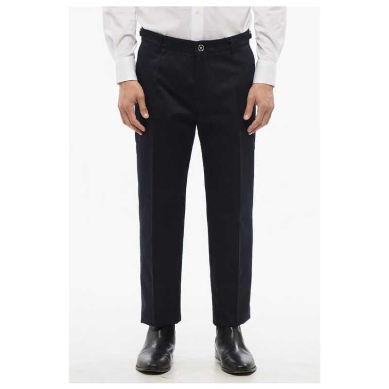 Versace Cotton Chinos Pants with Side Martingales, theFeinheit
