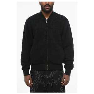 Versace Patterned Lining Zip-up Reversible Sweatshirt