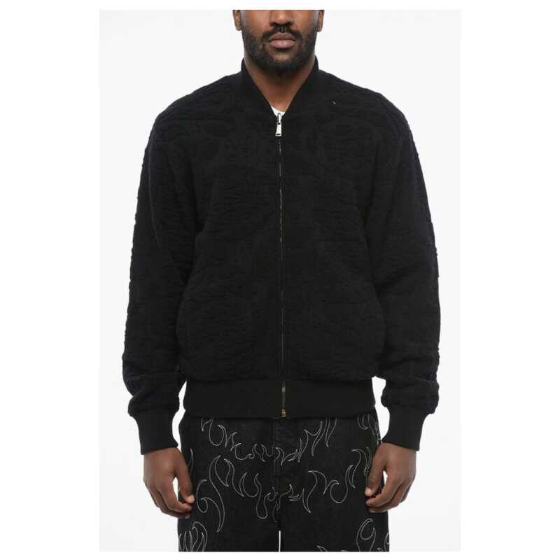 Versace Patterned Lining Zip-up Reversible Sweatshirt, theFeinheit