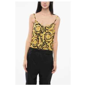 Versace Barocco Top with Lace Detail