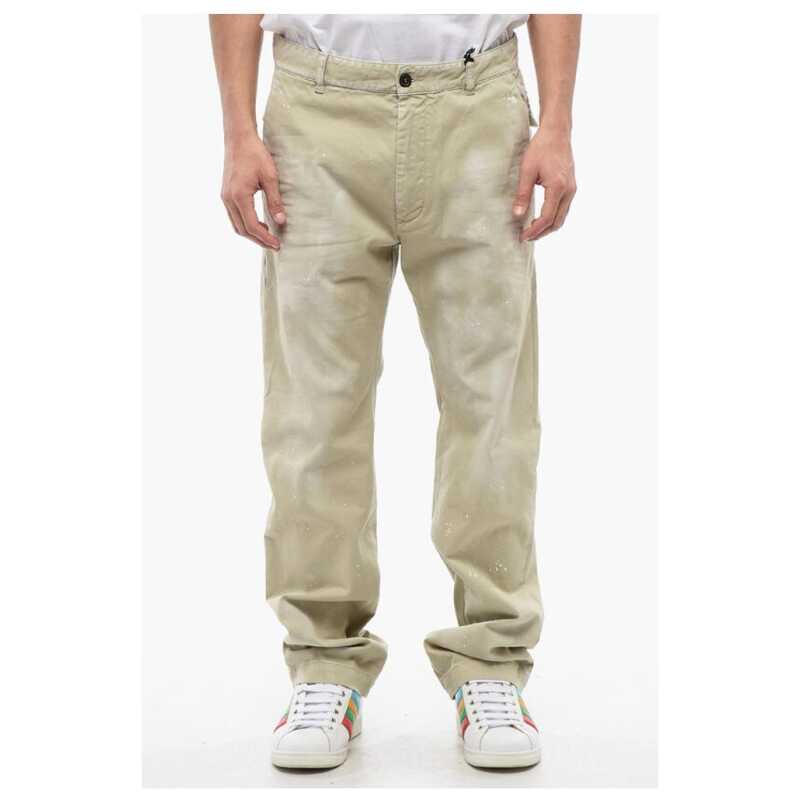 Dsquared² Vintage Effect Straight Fit Pants 21 cm, theFeinheit