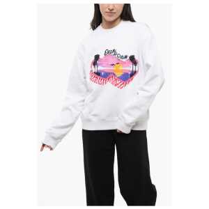 Dsquared² Brushed Cotton SPRAY SUNSET Crew Neck Sweatshirt