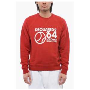 Dsquared² Cool Raglan Fit Brushed Cotton Crewneck Sweatshirt