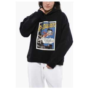 Dsquared² Brushed Cotton BETTY BATTLES Oversized Hoodie