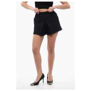 Dsquared² Front Pleated Tweed Shorts