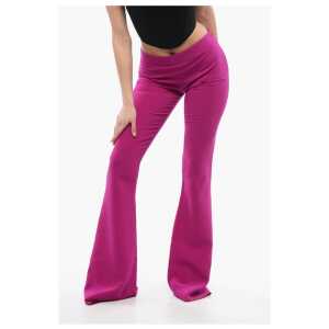 Dsquared² High-waisted Flared Fit Pants with Side Zip