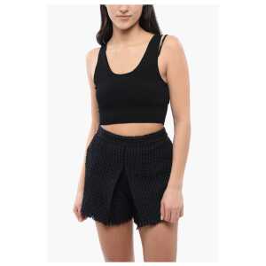 Dsquared² Knitted PIXELED ICON Crop Top