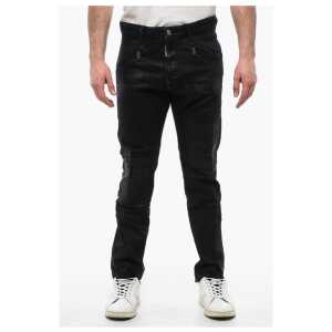 Dsquared² Coated Jeans With Zipped Pockets 17 cm