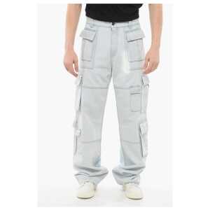 Versace Light Washed Cargo Denims 28cm