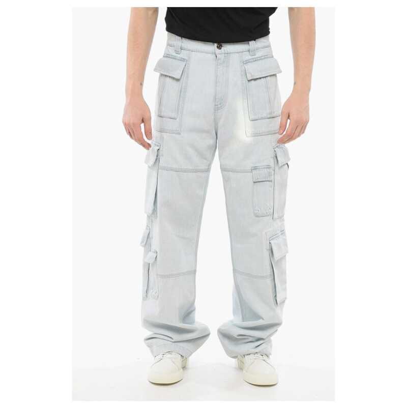 Versace Light Washed Cargo Denims 28cm, theFeinheit