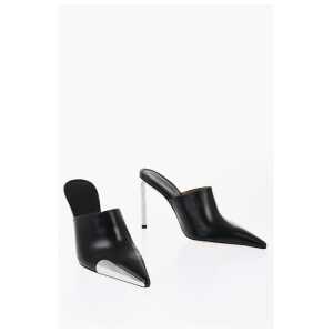 Off-White Letaher ALLEN Pointed Mules Heel 10 cm