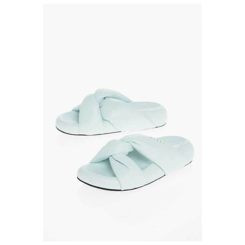 Marni Leather Padded Sliders with Chunky Sole, theFeinheit