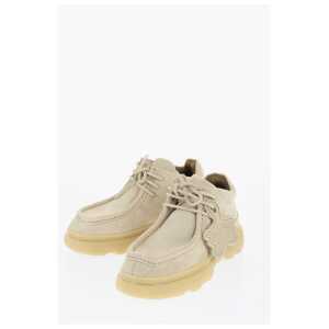 Burberry Suede Wallabee Shoes with Rubber Sole