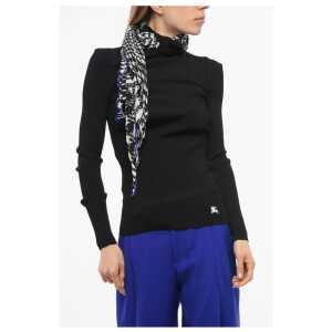 Burberry Turtleneck Sweater with Scarf Detail