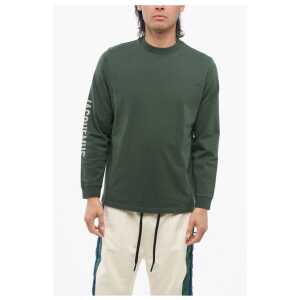 Jacquemus Crew Neck BRILHO Cotton T-Shirt with Glittered Logo