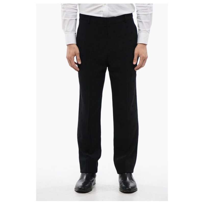 Balmain Viscose Blend Pants with Jacquard STAR Motif, theFeinheit