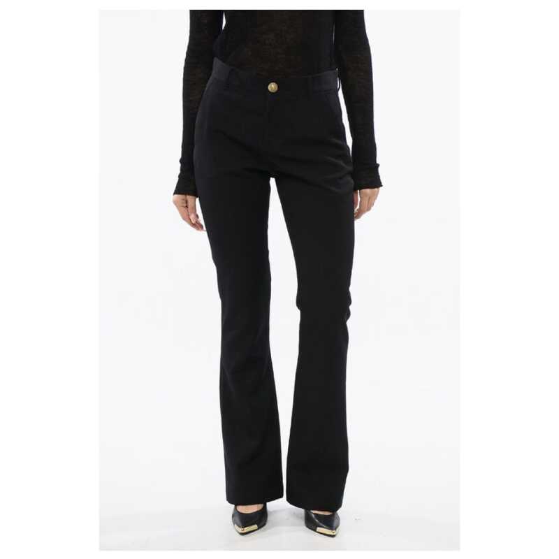 Balmain Flare-Fit Pants With Jewel Buttons, theFeinheit