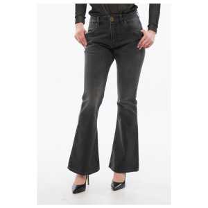 Balmain Cropped Fit Bootcut Denims with Belt Loops