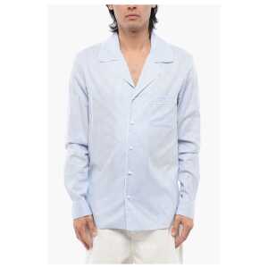 Balmain Awning Striped Cotton PAJAMA Shirt